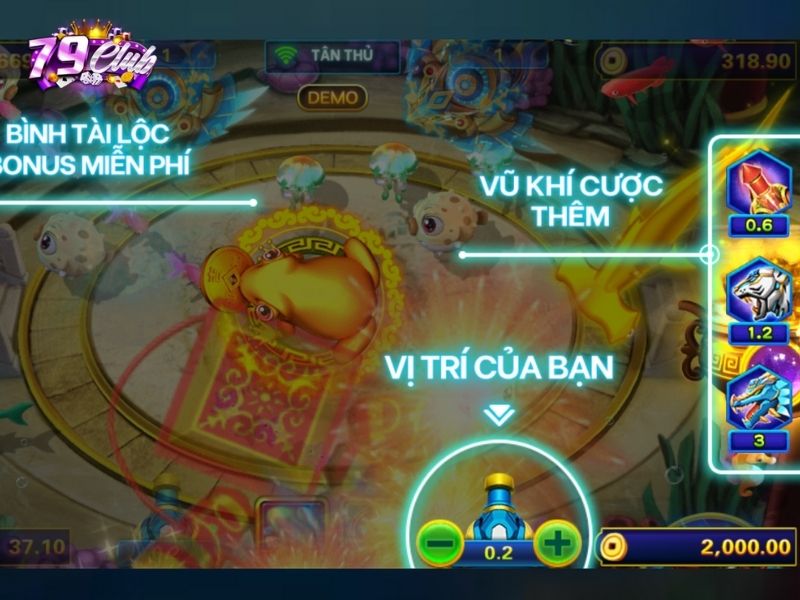 giai thich giao dien tro choi ban ca than tai