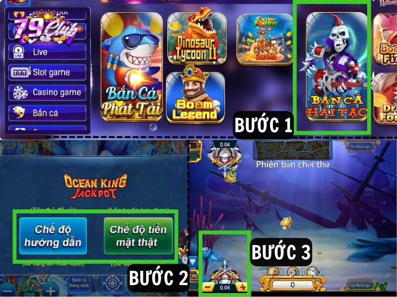 huong dan 03 buoc tham gia ban ca hai tac tai 79club